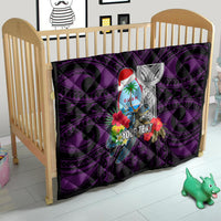 Custom Guam Christmas Quilt Santa Gift Latte Stone and Sea Turle Mix Hibiscus Chamorro Pink Style LT03 - Polynesian Pride
