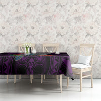 Custom Guam Christmas Tablecloth Santa Gift Latte Stone and Sea Turle Mix Hibiscus Chamorro Pink Style LT03