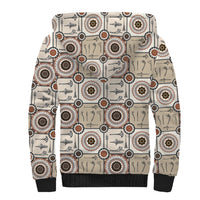 Tukenny Pattern Fijian War Clubs Sherpa Hoodie LT03 - Polynesian Pride