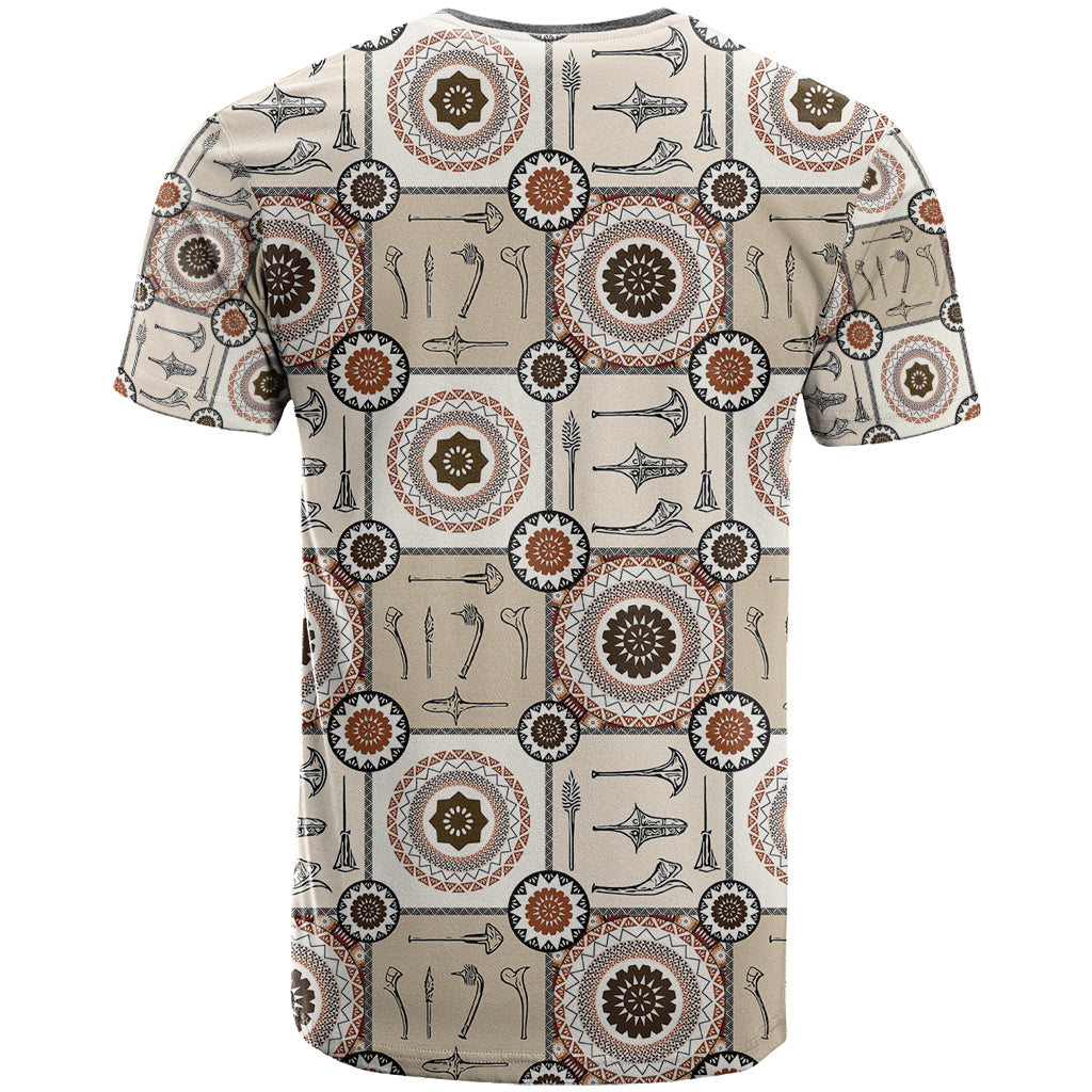 Tukenny Pattern Fijian War Clubs T Shirt LT03 - Polynesian Pride