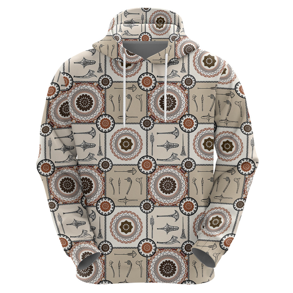 Tukenny Pattern Fijian War Clubs Zip Hoodie LT03 - Polynesian Pride