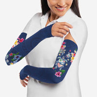 Hawaiian Turtles and Tropical Plants Arm Sleeves Blue Watercolor LT03 - Polynesian Pride