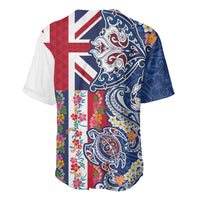 Hawaiian Manta Ray and Turtle Tribal Tattoo Baseball Jersey With Hawaii Flag and Flowers LT03 - Polynesian Pride