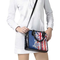 Hawaiian Manta Ray and Turtle Tribal Tattoo Shoulder Handbag With Hawaii Flag and Flowers LT03 - Polynesian Pride