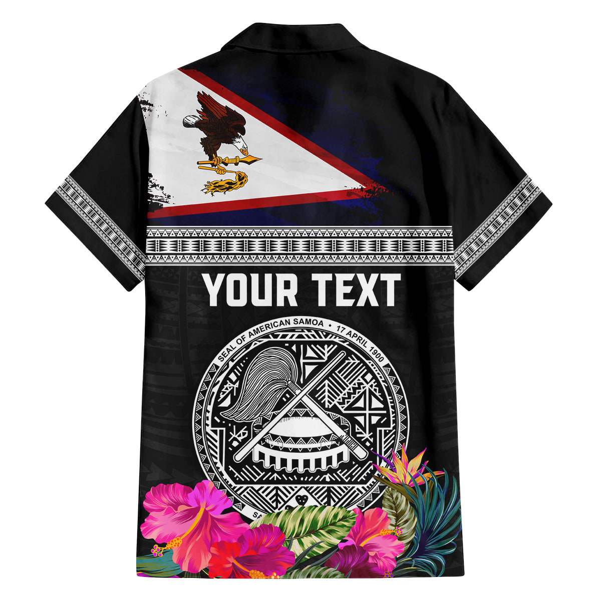 Personalized American Samoa Flag Day Family Matching Summer Maxi Dress and Hawaiian Shirt Tanoa and Fue mix Hibiscus Flower Polynesian Pattern