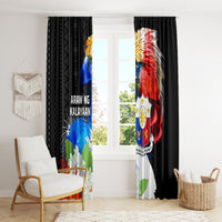 Philippines Independence Day Window Curtain Philippines Eagle and Sampaguita Jasmine Yakan Tribal