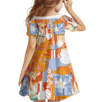 Hawaiian and Japanese Culture Together Family Matching Summer Maxi Dress and Hawaiian Shirt Palaka Japanese Art and Tropical Motif Tribal Patchwork LT03 - Polynesian Pride