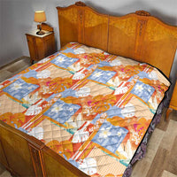 Hawaiian and Japanese Culture Together Quilt Palaka Japanese Art and Tropical Motif Tribal Patchwork