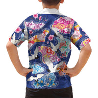 Hawaiian and Japanese Culture Together Family Matching Tank Maxi Dress and Hawaiian Shirt Hawaiian Archipelago Shape Sea Animals LT03 - Polynesian Pride