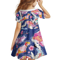 Hawaiian and Japanese Culture Together Family Matching Tank Maxi Dress and Hawaiian Shirt Hawaiian Archipelago Shape Sea Animals LT03 - Polynesian Pride
