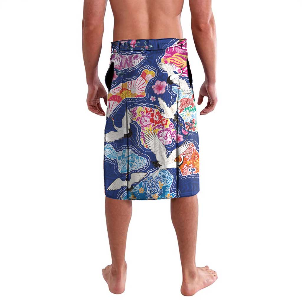 Hawaiian and Japanese Culture Together Lavalava Hawaiian Archipelago Shape Sea Animals LT03 - Polynesian Pride