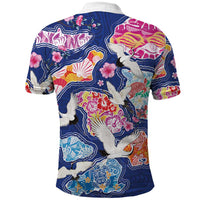 Hawaiian and Japanese Culture Together Polo Shirt Hawaiian Archipelago Shape Sea Animals