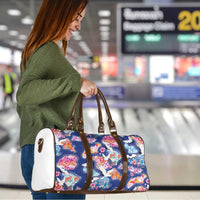 Hawaiian and Japanese Culture Together Travel Bag Hawaiian Archipelago Shape Sea Animals