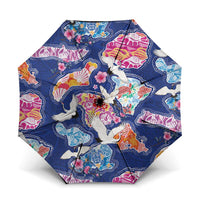 Hawaiian and Japanese Culture Together Umbrella Hawaiian Archipelago Shape Sea Animals LT03 One Size Folded 11.42 inch Opened Diameter 37.4 inch Multicolor - Polynesian Pride