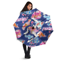 Hawaiian and Japanese Culture Together Umbrella Hawaiian Archipelago Shape Sea Animals LT03 - Polynesian Pride