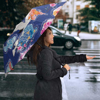 Hawaiian and Japanese Culture Together Umbrella Hawaiian Archipelago Shape Sea Animals LT03 - Polynesian Pride