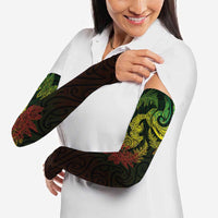 New Zealand Sea Animals with Maori Tribal Tattoo Arm Sleeves Shark Manta Ray with Silver Fern Reggae