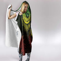 New Zealand Sea Animals with Maori Tribal Tattoo Hooded Blanket Shark Manta Ray with Silver Fern Reggae