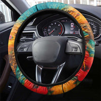 Hawaiian Turtles on Beach Steering Wheel Cover with Pineapple Tropical Plant and Lei LT03 - Polynesian Pride