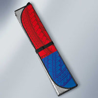 American Samoa Flag Day Auto Sun Shade Polynesian Art Geometric with Flag Brush Style