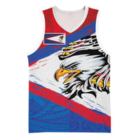 American Samoa Flag Day Basketball Jersey Polynesian Art Geometric with Flag Brush Style LT03 Unisex Multicolor - Polynesian Pride
