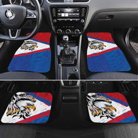 American Samoa Flag Day Car Mats Polynesian Art Geometric with Flag Brush Style