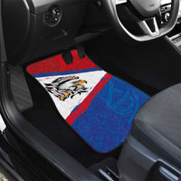 American Samoa Flag Day Car Mats Polynesian Art Geometric with Flag Brush Style