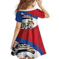 American Samoa Flag Day Family Matching Mermaid Dress and Hawaiian Shirt Polynesian Art Geometric with Flag Brush Style