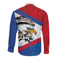 American Samoa Flag Day Family Matching Mermaid Dress and Hawaiian Shirt Polynesian Art Geometric with Flag Brush Style