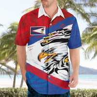American Samoa Flag Day Hawaiian Shirt Polynesian Art Geometric with Flag Brush Style LT03 - Polynesian Pride