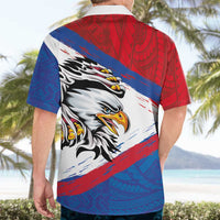 American Samoa Flag Day Hawaiian Shirt Polynesian Art Geometric with Flag Brush Style LT03 - Polynesian Pride