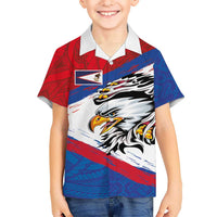 American Samoa Flag Day Hawaiian Shirt Polynesian Art Geometric with Flag Brush Style LT03 - Polynesian Pride
