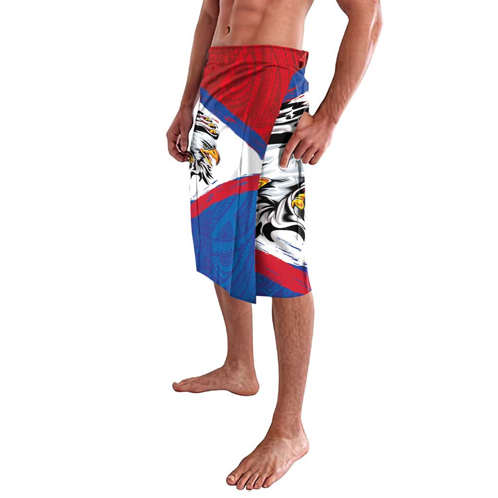 American Samoa Flag Day Lavalava Polynesian Art Geometric with Flag Brush Style