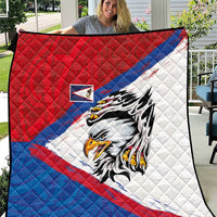 American Samoa Flag Day Quilt Polynesian Art Geometric with Flag Brush Style