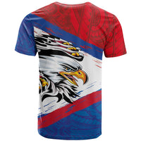 American Samoa Flag Day T Shirt Polynesian Art Geometric with Flag Brush Style