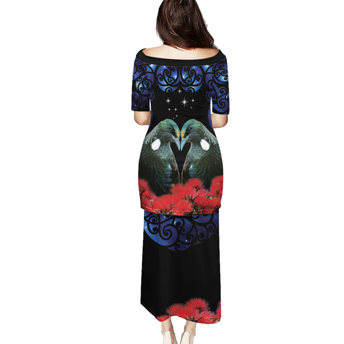 New Zealand Maori Matariki Puletasi Hongi Tui Bird Pohutukawa and Polynesia Tribal