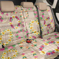 Hawaiian Kakau Tattoo Leis and Palaka Pattern Back Car Seat Cover Traditional Aloha Tribal Beige Color LT03 - Polynesian Pride