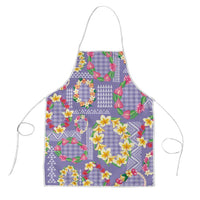 Hawaiian Leis Apron Kakau Tattoos and Palaka Pastel Purple Color