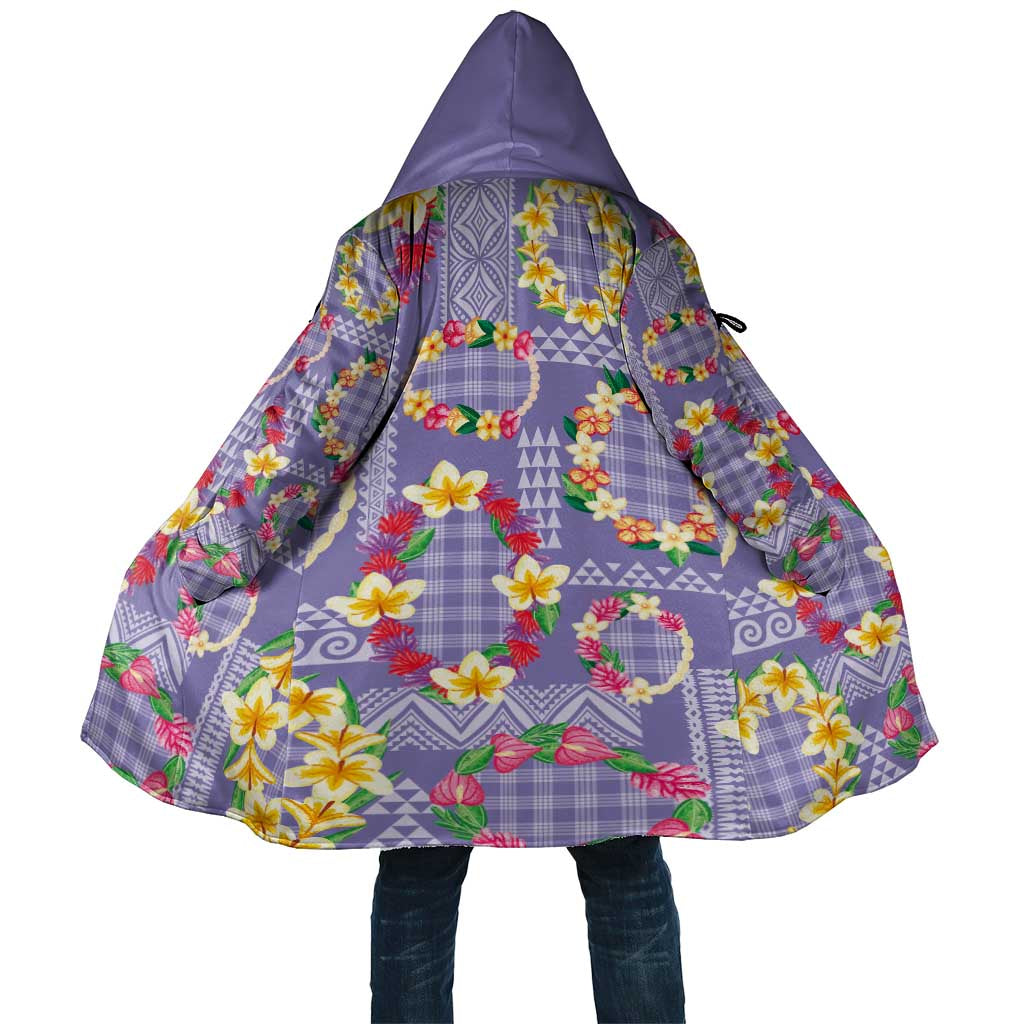 Hawaiian Leis Cloak Kakau Tattoos and Palaka Pastel Purple Color