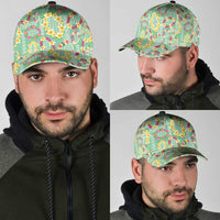 Hawaiian Leis Classic Cap Kakau Tattoos and Palaka Pastel Green Color LT03 - Polynesian Pride