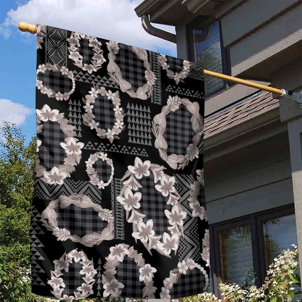 Hawaiian Leis Garden Flag Kakau Tattoos and Palaka Pastel Grayscale