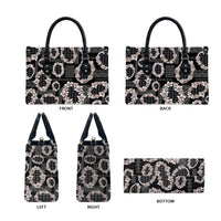 Hawaiian Leis Leather Bag Kakau Tattoos and Palaka Pastel Grayscale