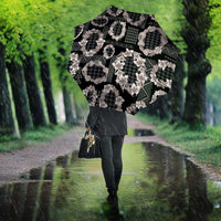 Hawaiian Leis Umbrella Kakau Tattoos and Palaka Pastel Grayscale