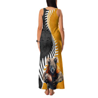 New Zealand and Australia Rugby Family Matching Tank Maxi Dress and Hawaiian Shirt Koala and Maori Warrior Together