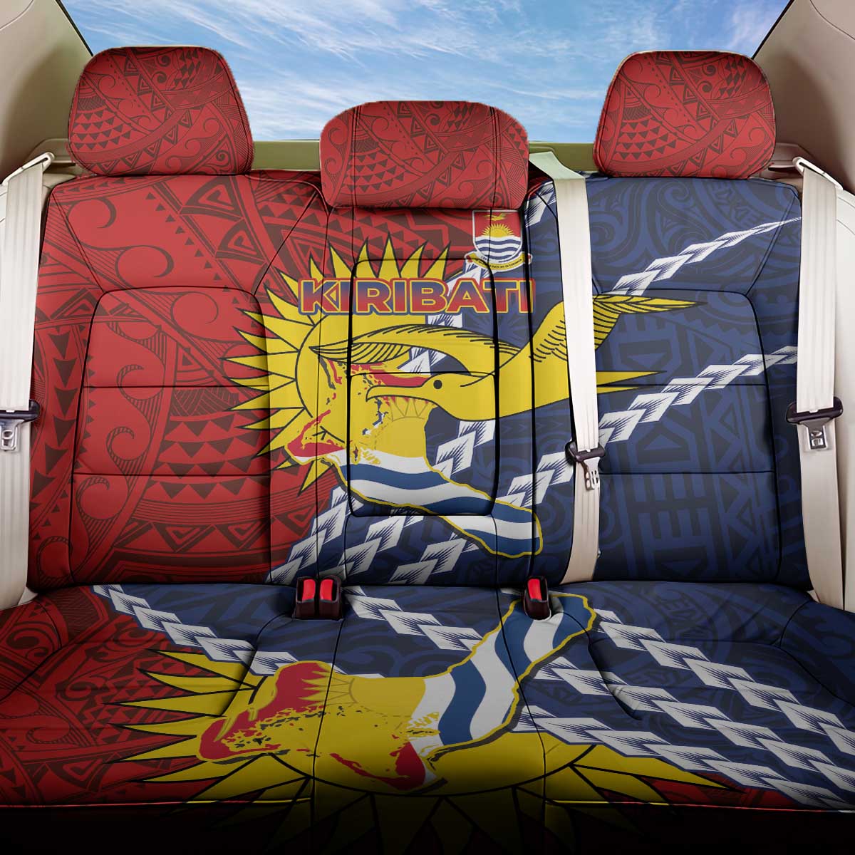 Kiribati Independence Day Back Car Seat Cover Polynesian and Melanesian Art Tattoo
