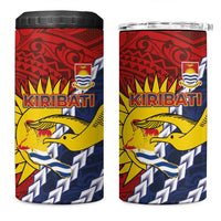 Kiribati Independence Day 4 in 1 Can Cooler Tumbler Polynesian and Melanesian Art Tattoo
