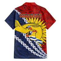 Kiribati Independence Day Family Matching Long Sleeve Bodycon Dress and Hawaiian Shirt Polynesian and Melanesian Art Tattoo
