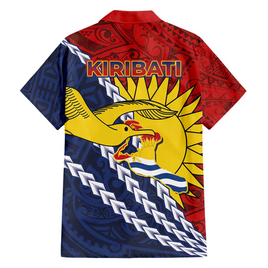 Kiribati Independence Day Family Matching Short Sleeve Bodycon Dress and Hawaiian Shirt Polynesian and Melanesian Art Tattoo