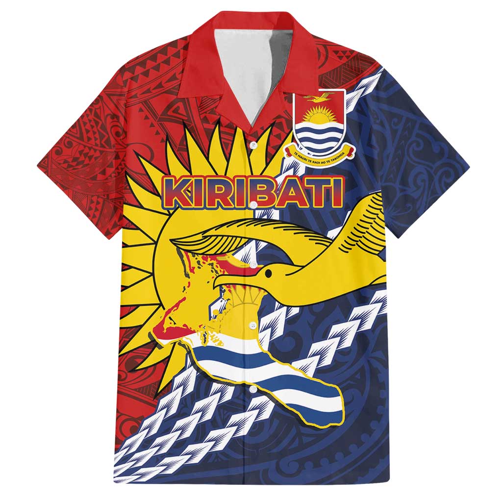 Kiribati Independence Day Family Matching Summer Maxi Dress and Hawaiian Shirt Polynesian and Melanesian Art Tattoo