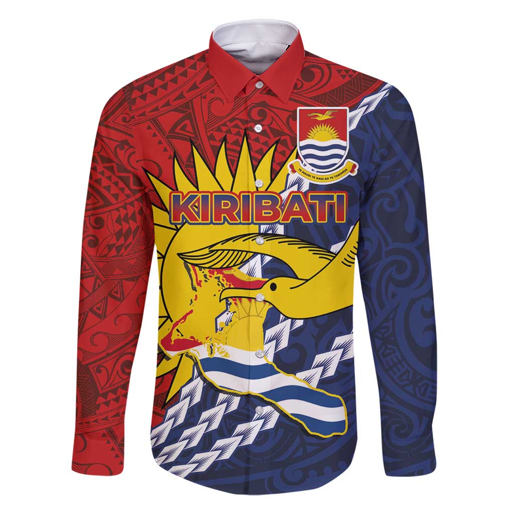 Kiribati Independence Day Family Matching Tank Maxi Dress and Hawaiian Shirt Polynesian and Melanesian Art Tattoo